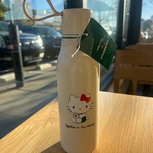 NWT Starbucks Cream Bottle with Hello Kitty Design